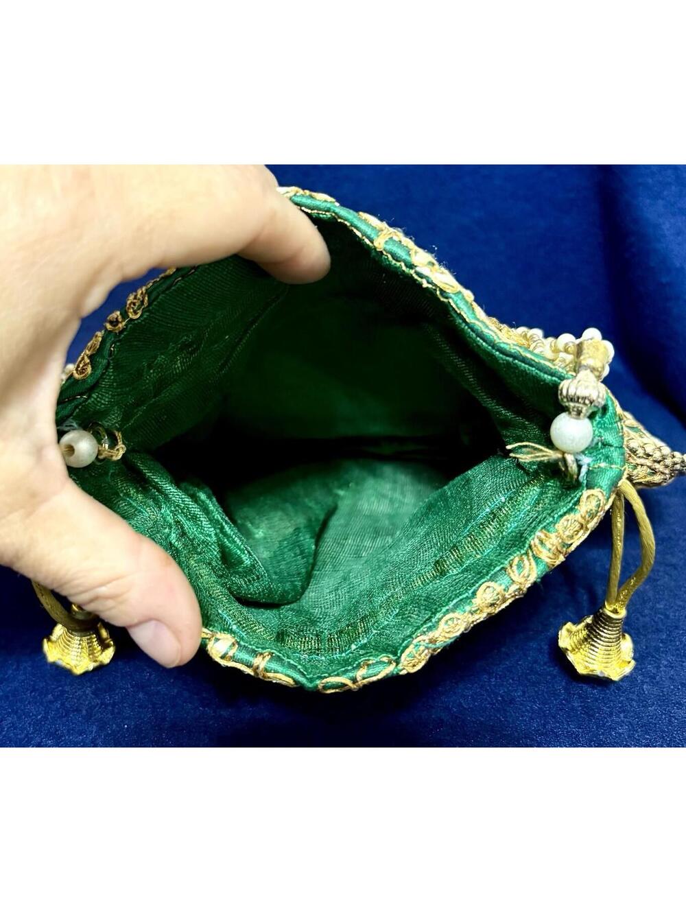Women Potli Bag Purse Handbag Indian Wedding Embroidered Favour - Picture 6 of 6
